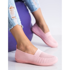 SHELOVET Slipons Ajourés rose 2 SHELOVET Slipons Ajourés rose 2