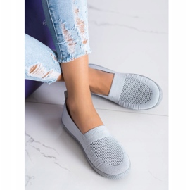 SHELOVET Slipons Ajourés gris 1 SHELOVET Slipons Ajourés gris 1