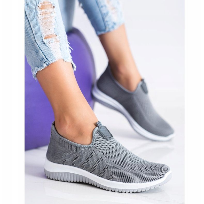 SHELOVET Chaussures de sport à enfiler gris 2