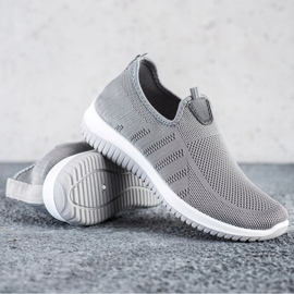 SHELOVET Chaussures de sport à enfiler gris 1