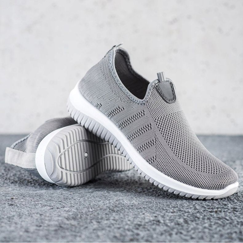 SHELOVET Chaussures de sport à enfiler gris 1