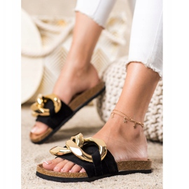 Sabatina Pantoufles de mode noir 1