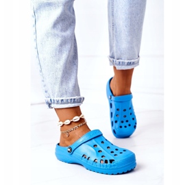 Flameshoes Chaussons Femme Bleu Clair Crocs Eva 1