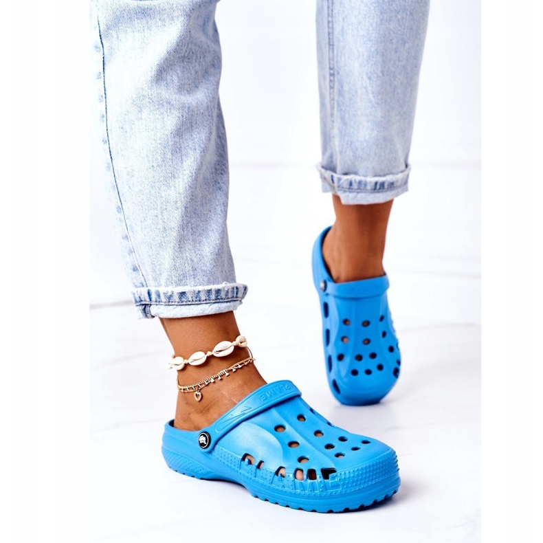 Flameshoes Chaussons Femme Bleu Clair Crocs Eva 1