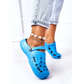 Flameshoes Chaussons Femme Bleu Clair Crocs Eva 2