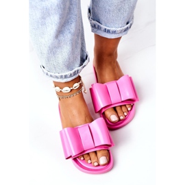 PS1 Pantoufles En Caoutchouc Avec Un Noeud D'Avril Fuchsia rose 6
