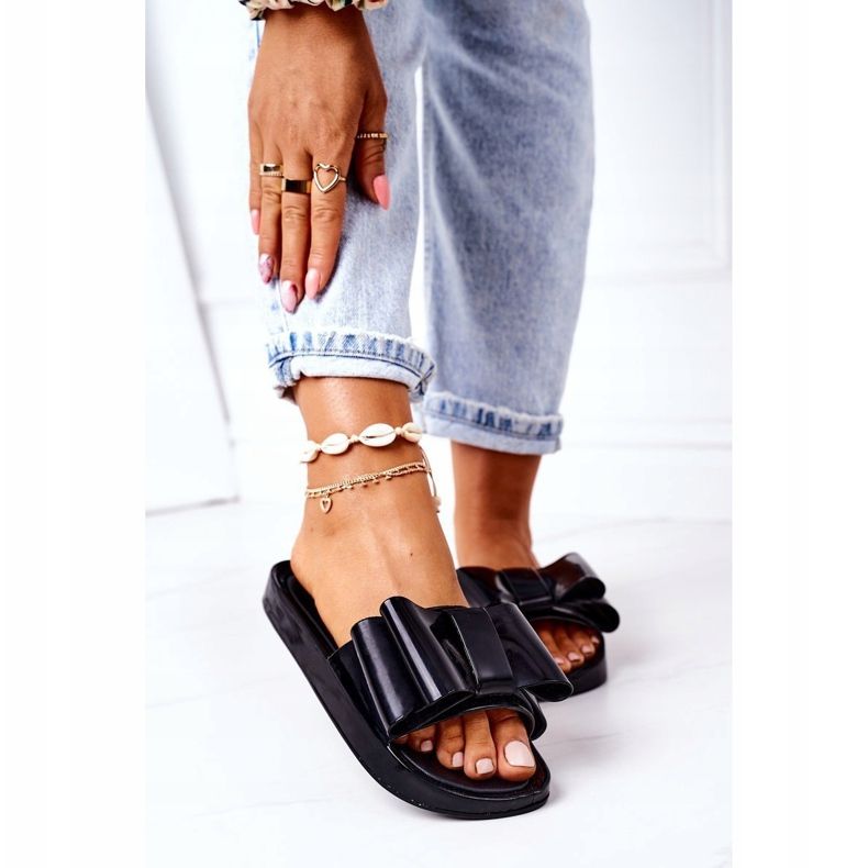 PS1 Chaussons En Caoutchouc Avec Nœud Avril Noir le noir 2