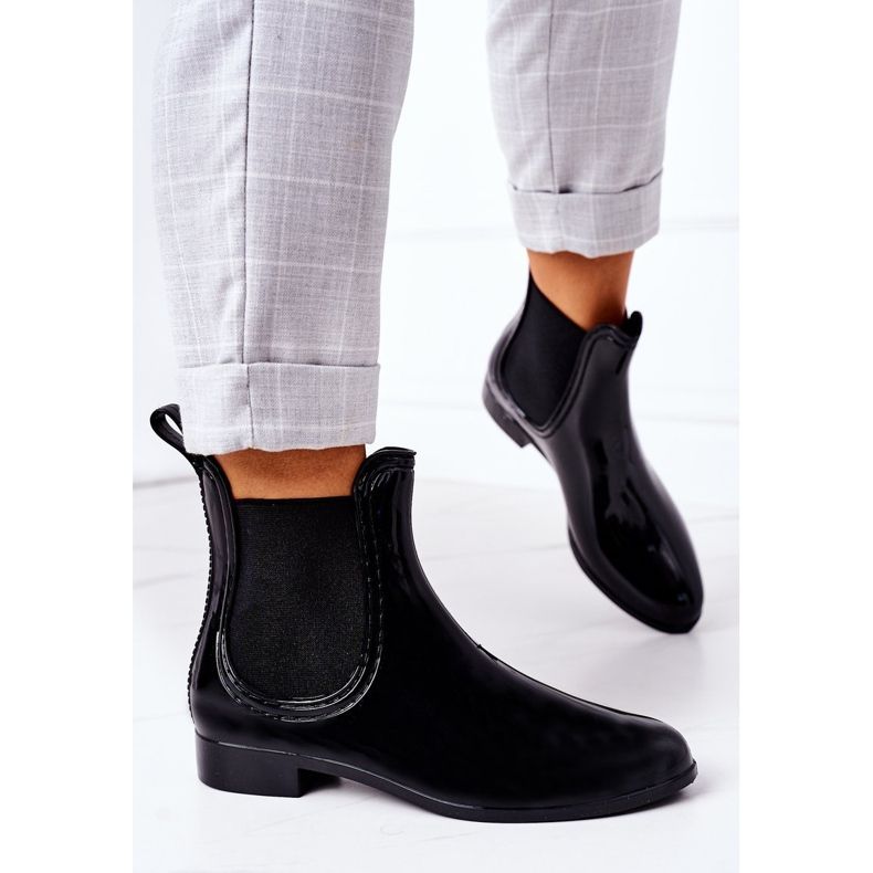 Bottes Jodhpur noires brillantes Umbrella 2