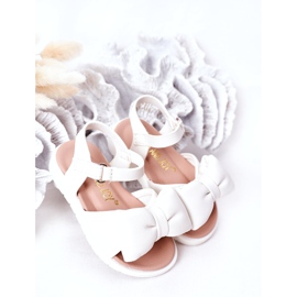 FR1 Sandales pour enfants à nœud blanc Abbie blanche 2