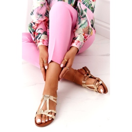 S.Barski Sandales élégantes S. Barski 541-A1 Or d'or 3 S.Barski Sandales élégantes S. Barski 541-A1 Or d'or 3