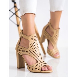 Renda Sandales de mode ajourées beige 2