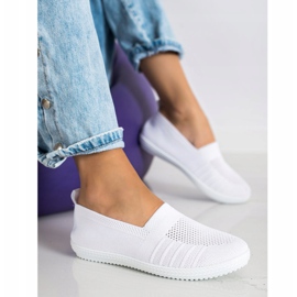 SHELOVET Slipons Ajourés blanc 2