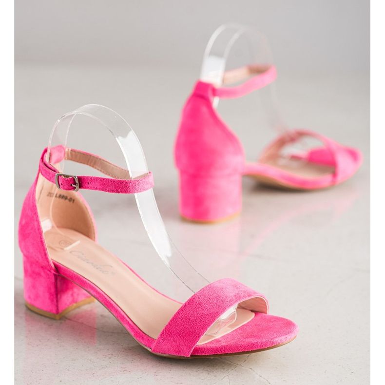 SHELOVET Sandales sur une barre basse rose 1 SHELOVET Sandales sur une barre basse rose 1