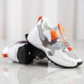 SHELOVET Baskets mode avec maille blanche multicolore 1
