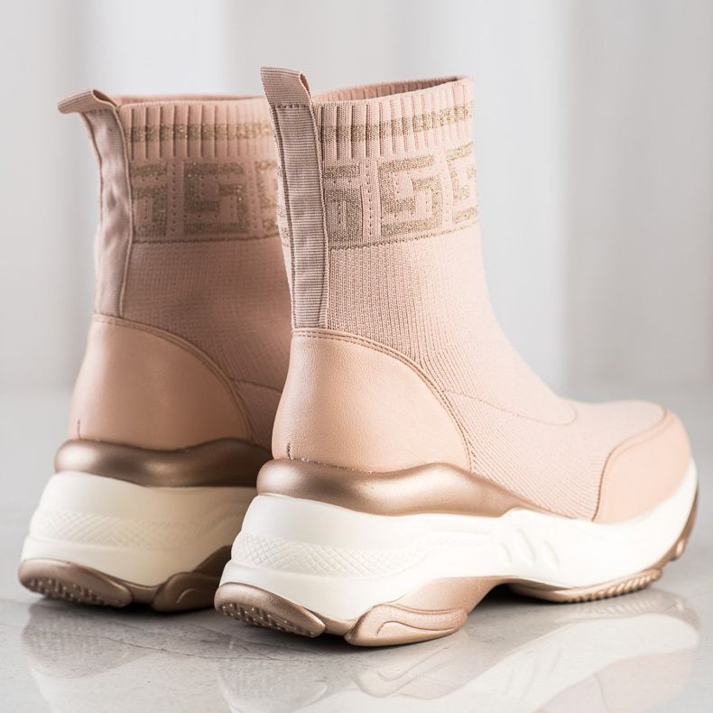 SHELOVET Bottes de poudre sur la plate-forme rose 1