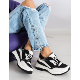 SHELOVET Baskets élégantes blanches et noires le noir 1