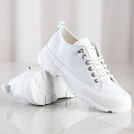Sabatina Baskets à la mode sur la plate-forme blanc 1