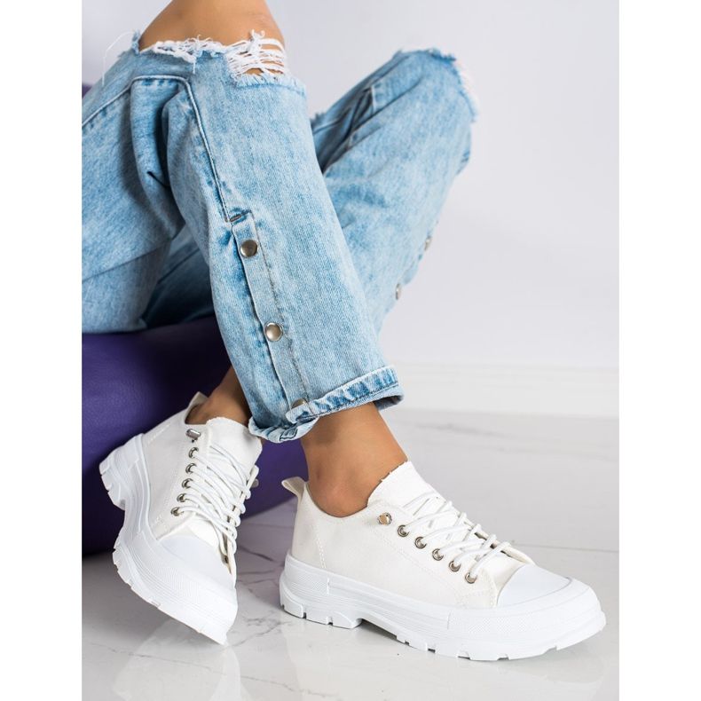 Sabatina Baskets à la mode sur la plate-forme beige 1