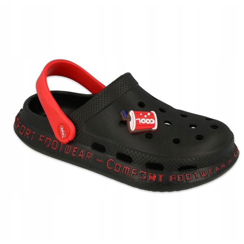 Chaussons en mousse pour enfants Befado - noir 159Y103 rouge 1