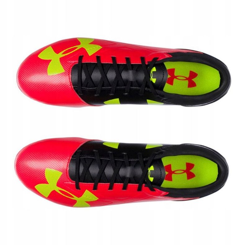 Under Armour Spotlight Dl Fg M 1272302-669 chaussures de football multicolore, rouge, noir rouge 2