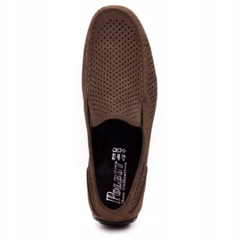 Polbut Mocassins cuir homme 2105P marron foncé brun 7