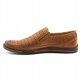 Polbut Chaussures ajourées homme 2107P camel brun 1
