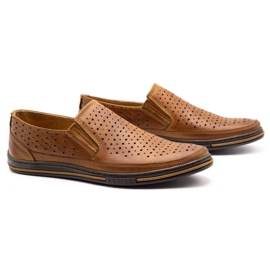 Polbut Chaussures ajourées homme 2107P camel brun 2