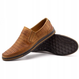 Polbut Chaussures ajourées homme 2107P camel brun 3