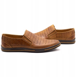 Polbut Chaussures ajourées homme 2107P camel brun 5