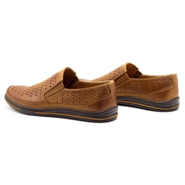 Polbut Chaussures ajourées homme 2107P camel brun 7