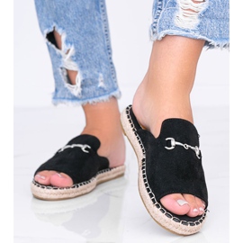 Chaussons noirs avec boucle Roseau le noir 1