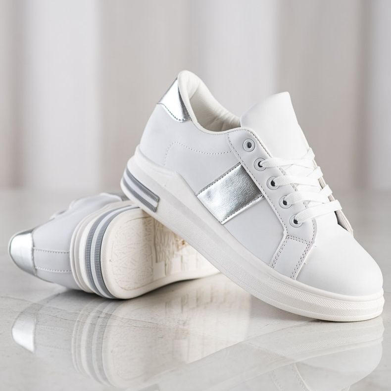 SHELOVET Baskets élégantes blanc 1