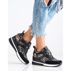 Baskets compensées VINCEZA le noir 3