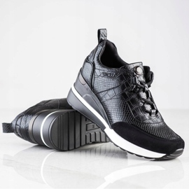 Baskets compensées VINCEZA le noir 1
