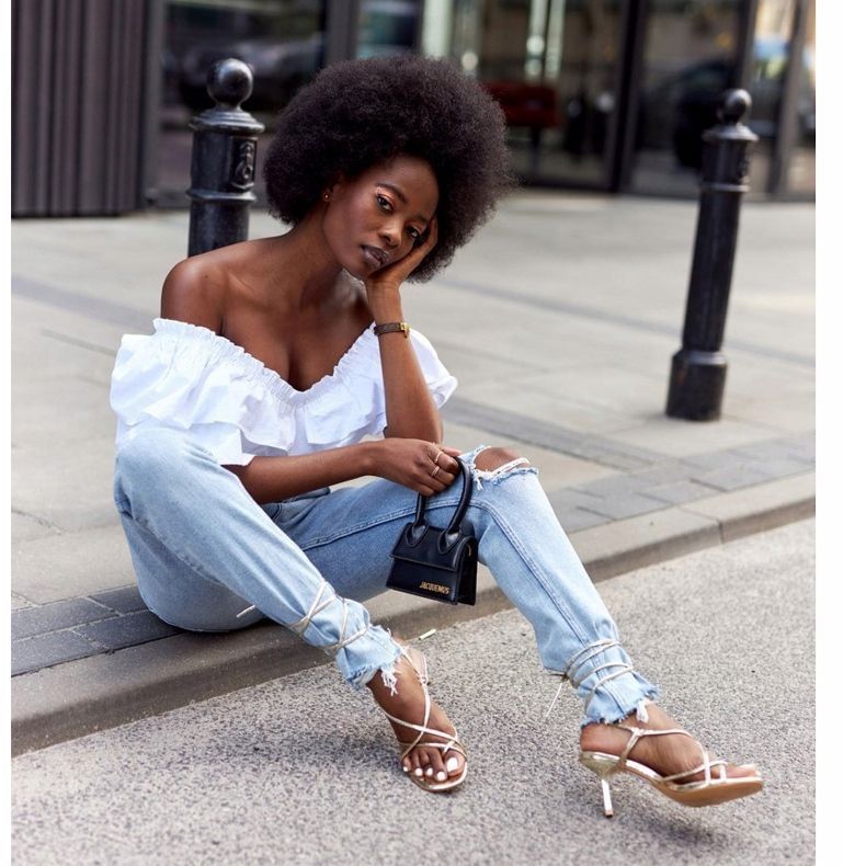 PS1 Sandales nouées sur un talon haut avec bout carré Golden Runway d'or 4