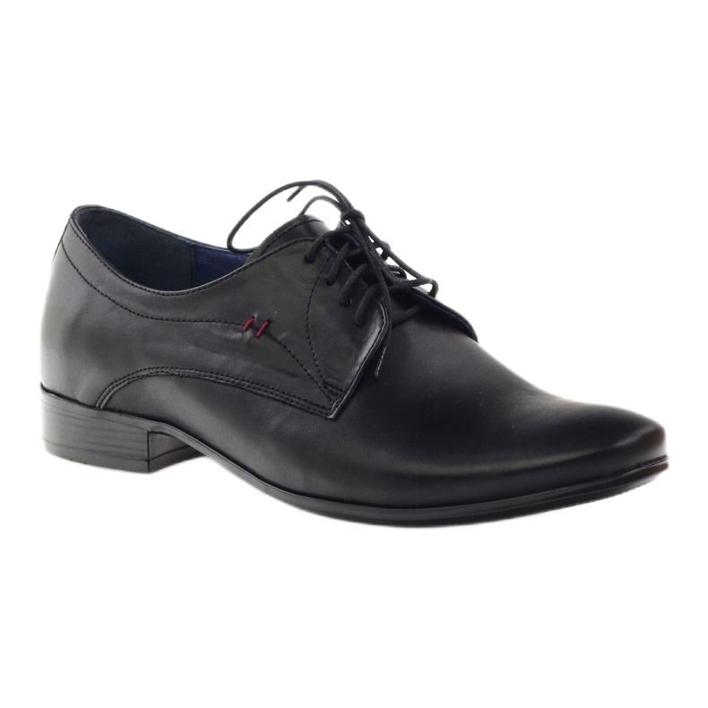 Nikopol Chaussures en cuir masculin 1597 noir le noir 1