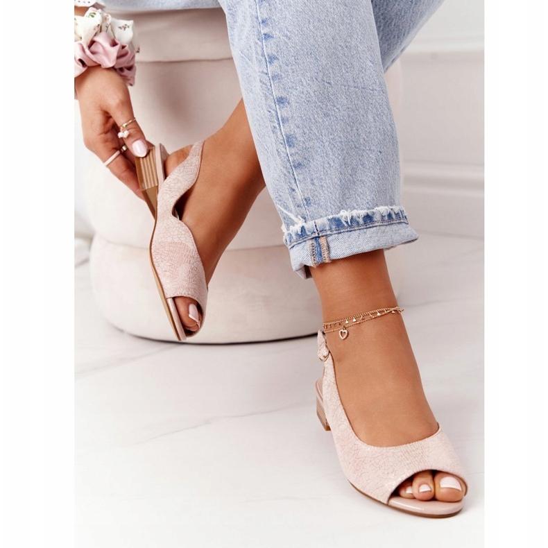 Sandales à talons hauts en daim Sergio Leone SK807 Rose d'or 3