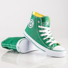 Baskets montantes New Age vert 1