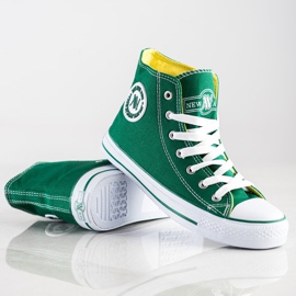 Baskets montantes New Age vert 1