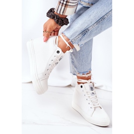 Baskets en cuir Big Star EE274128 Blanc blanche 1 Baskets en cuir Big Star EE274128 Blanc blanche 1