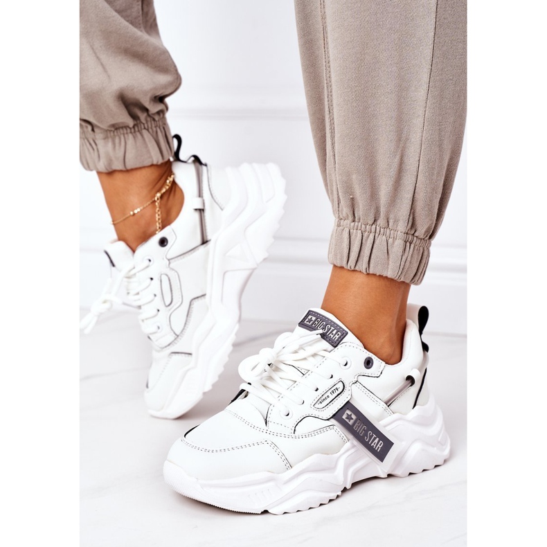 Chaussures de sport pour femmes Sneakers Big Star GG274213 Blanc-Gris blanche 1