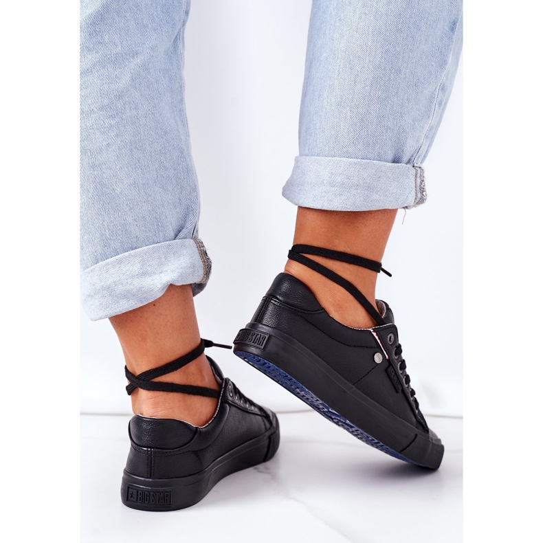 Baskets en cuir pour femmes Big Star GG274061 Noir 1