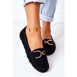 PS1 Mocassins Femme Downtown Noirs En Daim le noir 1
