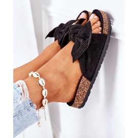 PS1 Chaussons en velours côtelé sur liège d'été noir le noir 1