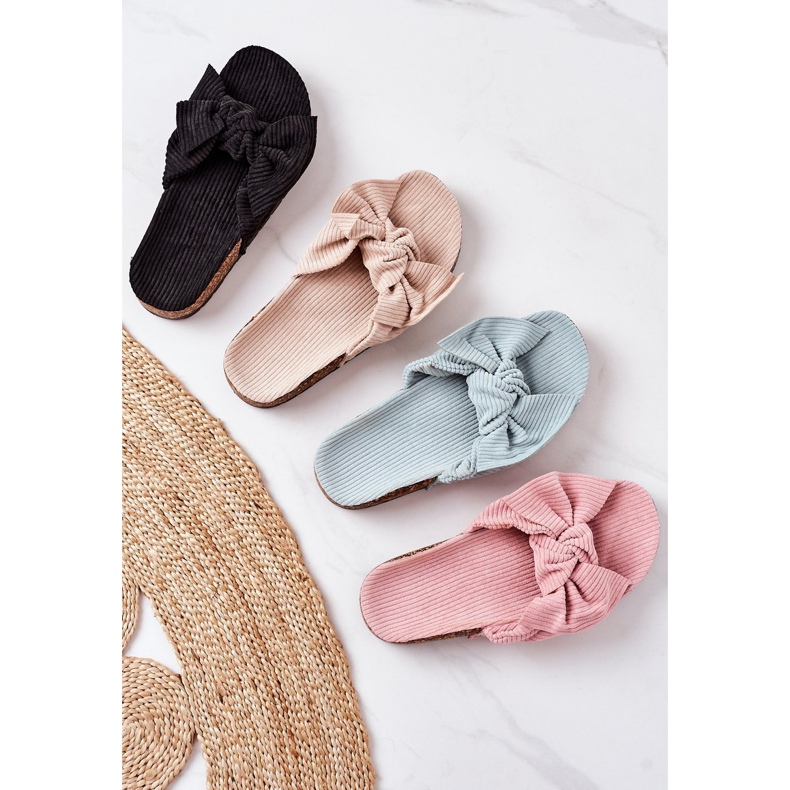 PS1 Chaussons en velours côtelé avec liège d'été à la menthe vert 1