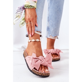 PS1 Chaussons en velours côtelé rose sur liège Summertime 2