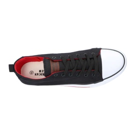 Baskets noires American Club LH26 / 21 rouge 3