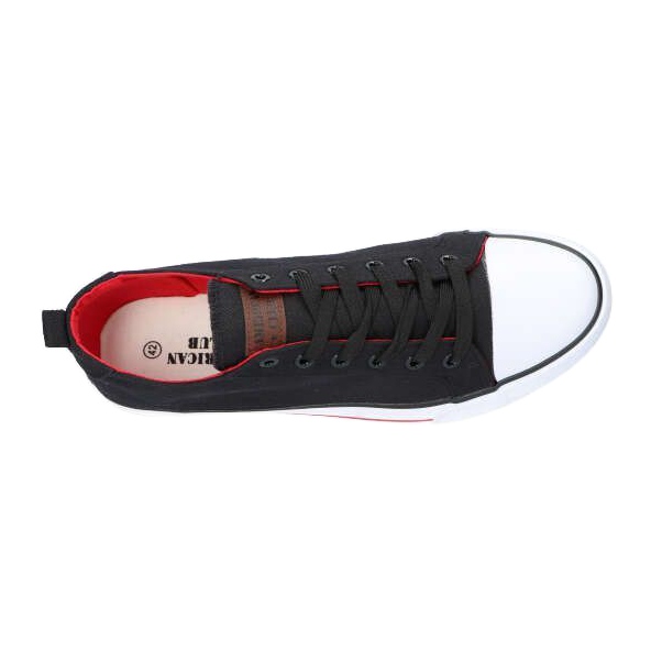 Baskets noires American Club LH26 / 21 rouge 3