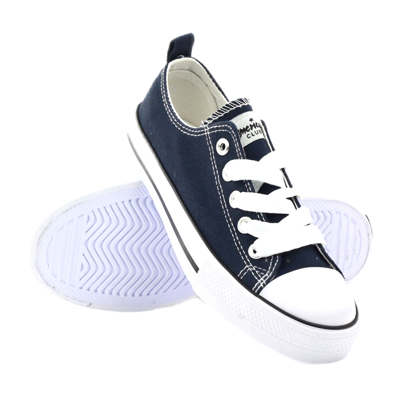 American Club Baskets bleu marine attachées 3 American Club Baskets bleu marine attachées 3