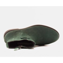 Marco Shoes Bottes légères isolées avec un fond plat en cuir naturel vert 5